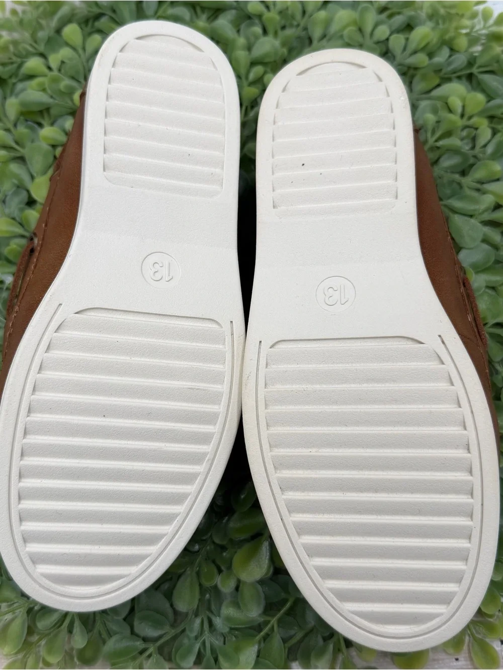 Cat & Jack Boys Boat Shoes Size 13 Brown NWOT